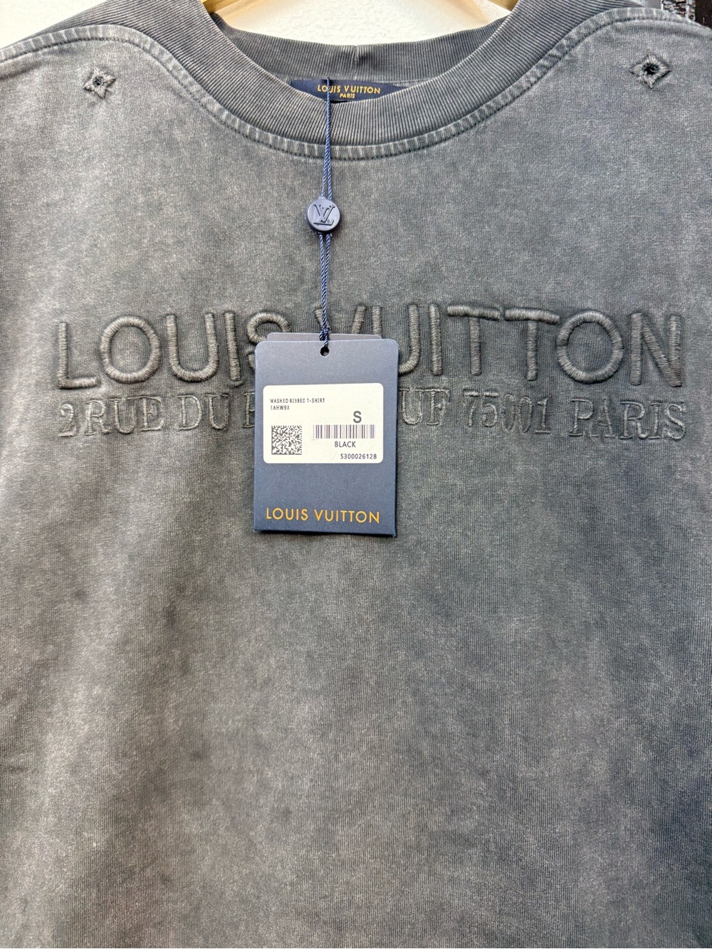 Louis Vuitton Charcoal Gray Embossed Logo Sweatshirt - Picture 2 of 12